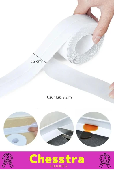 Özel Üretim Su Geçirmez Sızdırmaz Lavabo Tezgah Klozet Banyo Pencere Duş İzolasyon 3.2m Bant 3 Adet - 2