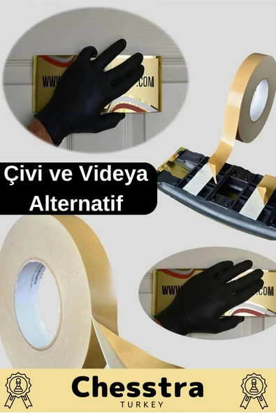 Uzun Ömürlü Süngerli Ultra Yapışkan İç Dış Mekan Çok Amaçlı Çift Taraflı 10 Metre Köpük Bant 3 Adet - 4