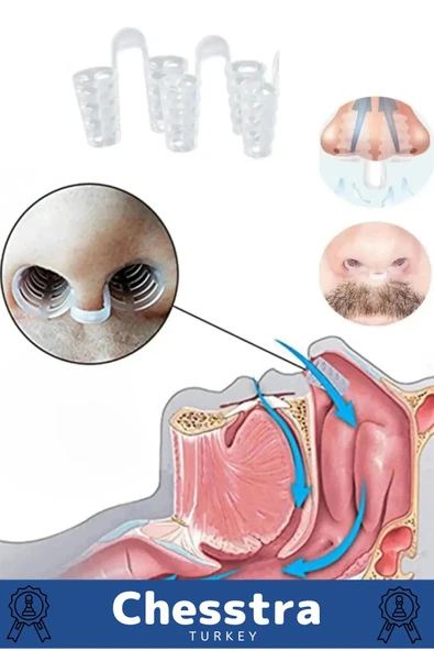 Horlama Azaltıcı Fazla Oksijen Nefes Alıp Verme Rahatlatıcı Uyku Önleyici Burun Delik Aparat 12 Adet - 3