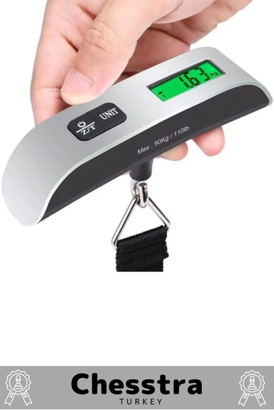 Seyahat Bavul Ağırlık Tartı Dijital Lcd Ekran Göstergeli Çok Amaçlı Taşınabilir Pilli Bagaj Tartısı - 6