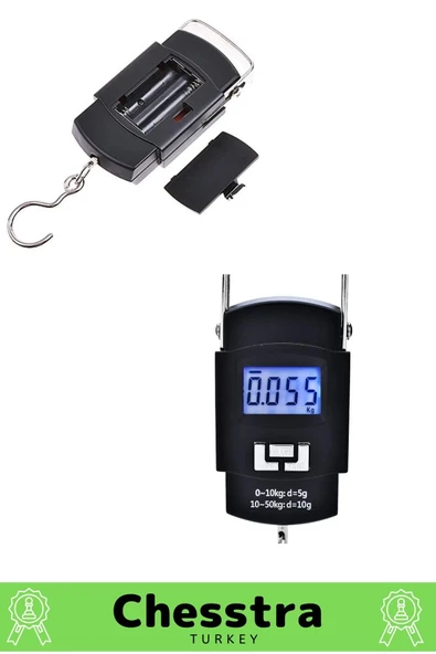 Lcd Ekran Seyahat Bavul Ağırlık El Terazi Dijital Çok Amaçlı Taşınabilir Askılı Pilli Bagaj Tartısı - 5