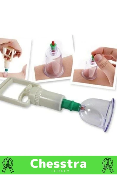 Premium Kupa Parmak Çekme Selülit Çatlak Giderici Vakumlu Masaj Aleti 36'lı Kupa + Pompa Hacamat Set - 4
