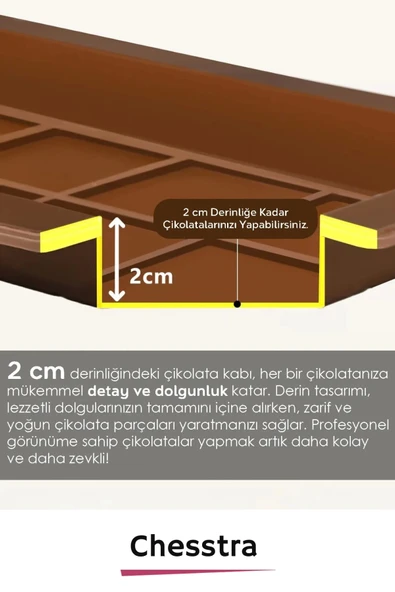 8 Bölme Bpa İçermez Esnek Dayanıklı Yüksek Isı Dayanıklı Dubai Çikolata Silikon Kalıbı Kabı 2 Adet - 5