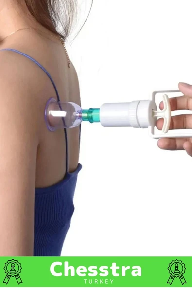 Premium Kupa Parmak Çekme Selülit Çatlak Giderici Vakumlu Masaj Aleti 36'lı Kupa + Pompa Hacamat Set - 3