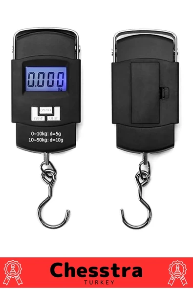 Lcd Ekran Seyahat Bavul Ağırlık El Terazi Dijital Çok Amaçlı Taşınabilir Askılı Pilli Bagaj Tartısı - 4