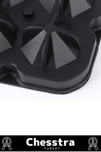 Özel Tasarım 4 Gözlü Kırılmaz Esnek Silikon Kokteyl Viski Elmas Şekilli Buz Yapma Kalıbı 1 Adet - 6