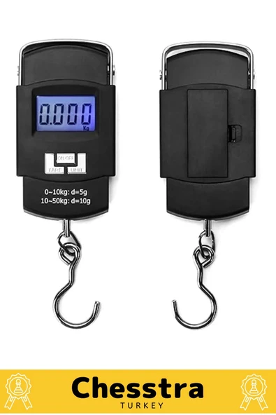 Lcd Ekran Seyahat Bavul Ağırlık El Terazi Dijital Çok Amaçlı Taşınabilir Askılı Pilli Bagaj Tartısı - 4