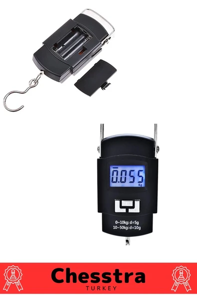Lcd Ekran Seyahat Bavul Ağırlık El Terazi Dijital Çok Amaçlı Taşınabilir Askılı Pilli Bagaj Tartısı - 5