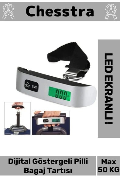 Seyahat Bavul Ağırlık Tartı Dijital Lcd Ekran Göstergeli Çok Amaçlı Taşınabilir Pilli Bagaj Tartısı