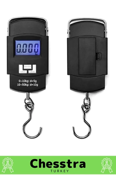 Lcd Ekran Seyahat Bavul Ağırlık El Terazi Dijital Çok Amaçlı Taşınabilir Askılı Pilli Bagaj Tartısı - 4