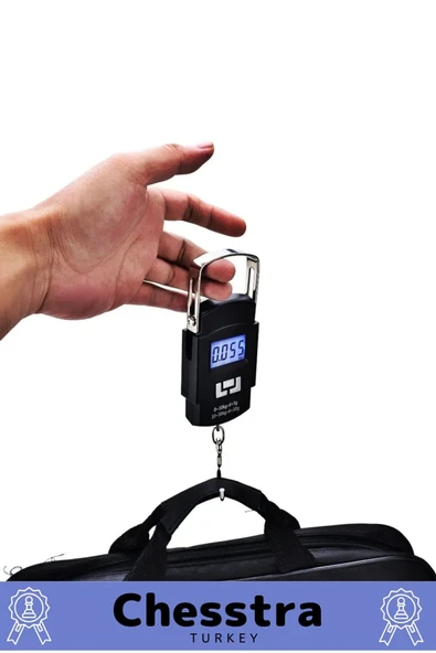 Lcd Ekran Seyahat Bavul Ağırlık El Terazi Dijital Çok Amaçlı Taşınabilir Askılı Pilli Bagaj Tartısı - 3