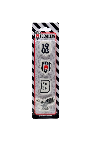 Beşiktaş Orijinal Lisanslı Kalem Bileklik Kuru Boya Silgi Hediyelik Set - 6