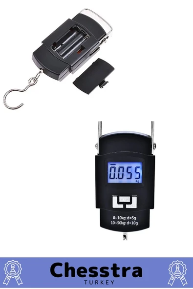 Lcd Ekran Seyahat Bavul Ağırlık El Terazi Dijital Çok Amaçlı Taşınabilir Askılı Pilli Bagaj Tartısı - 5