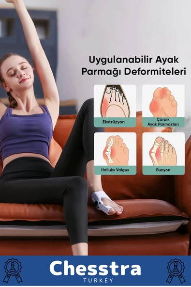 Yumuşak Yıkanabilir Bedensiz Koruma Aparat Sağ Sol Ayak Uyumlu Baş Parmak Kemik Düzeltici 2 Adet - 3