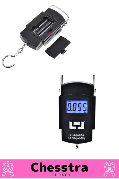 Lcd Ekran Seyahat Bavul Ağırlık El Terazi Dijital Çok Amaçlı Taşınabilir Askılı Pilli Bagaj Tartısı - 5