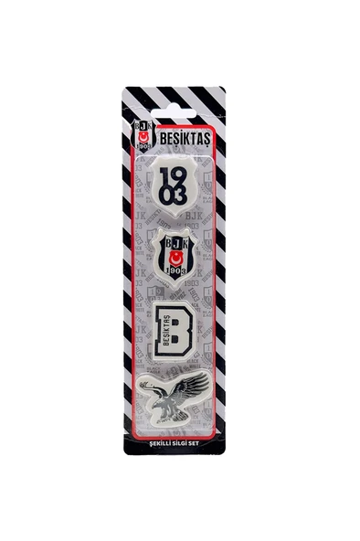 Beşiktaş Orijinal Lisanslı Kalem Bileklik Kuru Boya Silgi Hediyelik Set - 6