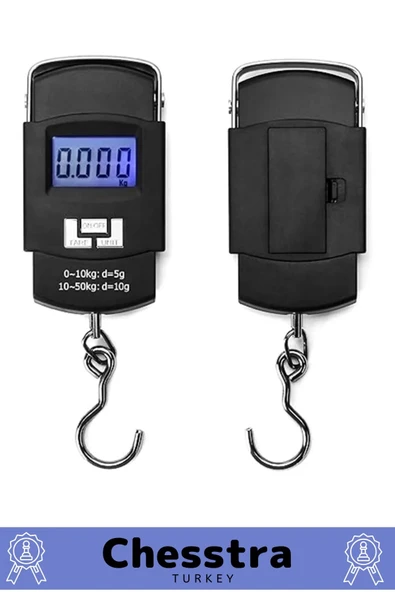 Lcd Ekran Seyahat Bavul Ağırlık El Terazi Dijital Çok Amaçlı Taşınabilir Askılı Pilli Bagaj Tartısı - 4