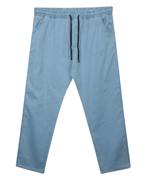 Erkek Büyük Beden 100 Kilo-180 Kilo Arası İçin Uygun Bağcıklı Likralı Boru Paça Kot Pantolon - 3