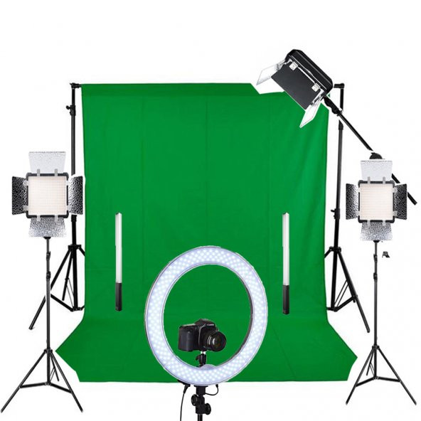 Deyatech Background Stand Greenbox Halka Ring Pro Stüdyo Full Kit