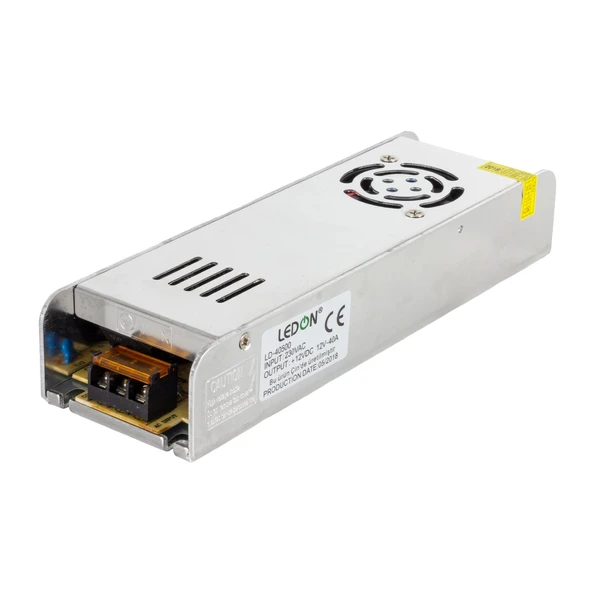 LEDON LD-40500 12V 40A 480W SLİM METAL KASA ADAPTÖR (4172)