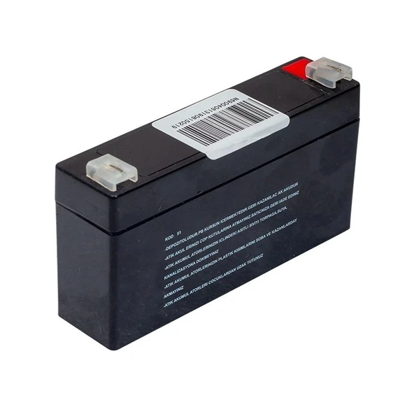 AKÜ 6 VOLT 1.3 AMPER ATEX AKÜ ( 98 X 25 X 52 MM ) (4172) - 2