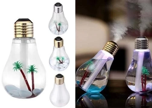 Hava Nemlendirici Ampul Görünümlü Hazneli Buhar Makinesi 400 ml. (4172) - 2