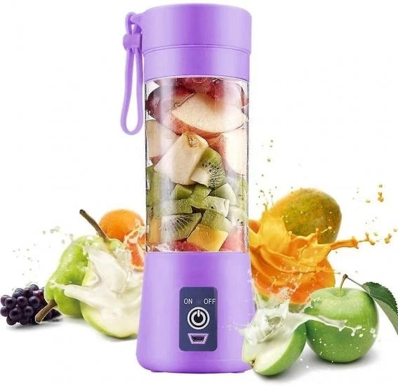 Şarjlı Portatif El Blenderi 380 Ml Usb Kablolu Mor (4172) - 5