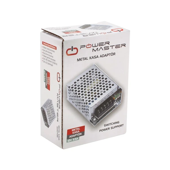 12 VOLT - 3.5 AMPER - 42 WATT METAL KASA ADAPTÖR (4172) - 3
