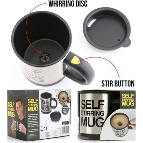 Karıştırıcı Özellikli Mikser Kupa Bardak Self Stirring Mug (4172) - 5