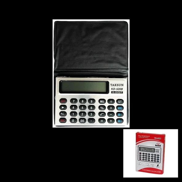 12 HANELİ MİNİ CEP - KILIFLI HESAP MAKİNESİ6.6X1.9X9.3CM TS-520B (4172)