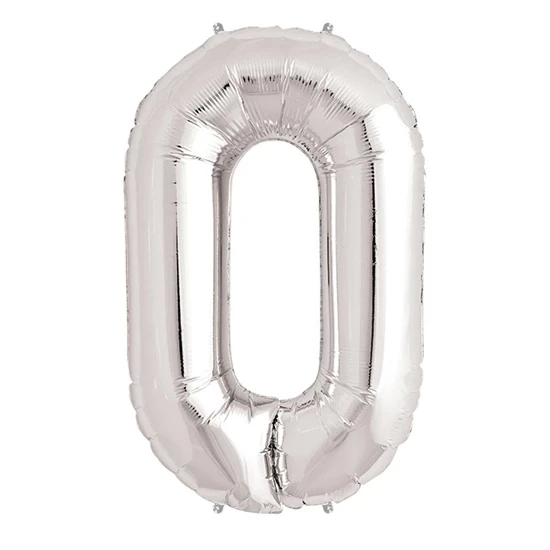 0 Rakam Folyo Balon Gümüş  40 inç (4172)