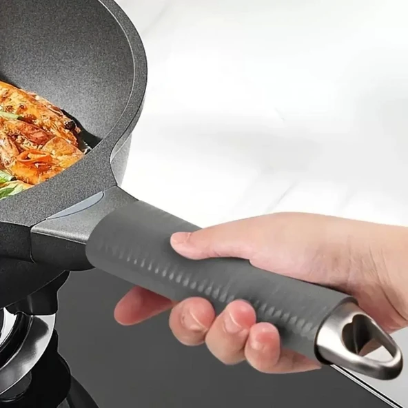 Isıya Dayanıklı Silikon Kauçuk Tencere,Kapı Tutma Kılıfı Kendinden Küçülen,Her Sapa Uyumlu Tava Kulp Yalıtımı 12-15 cm ( - 3
