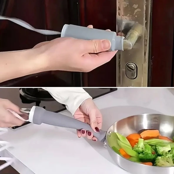 Isıya Dayanıklı Silikon Kauçuk Tencere,Kapı Tutma Kılıfı Kendinden Küçülen,Her Sapa Uyumlu Tava Kulp Yalıtımı 12-15 cm ( - 2