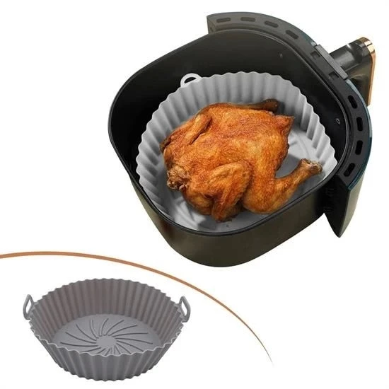 Renkli Isıya Dayanıklı Yıkanılabilir Silikon Fırın Ve Airfryer Yuvarlak Pişirme Matı 20 Cm (4172)