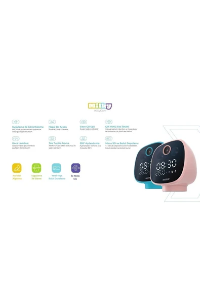 X-level Xbc9001.01 Pembe Milkycam Wifi Ninni Söyleyen Gece Görüşlü Akıllı Bebek Kamerası Telefon Uyg - 2
