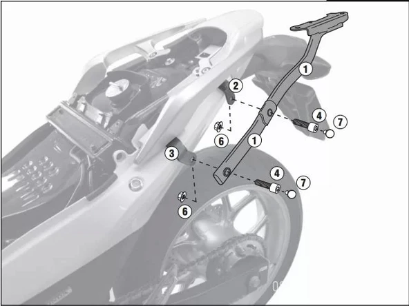 GIVI1109FZHONDAINTEGRA700(12-13)ARKAÇANTATAŞIYICI - Resim 3