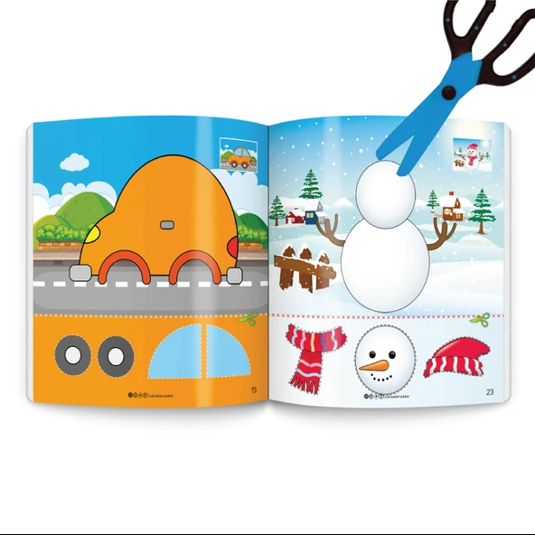 Kes Yapıştır - Makaslı Kitap Seti (Makas Hediyeli) - 2