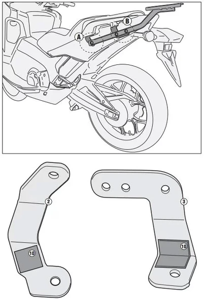 GIVI1127FZHONDAINTEGRA750(14-15)ARKAÇANTATAŞIYICI - Resim 2