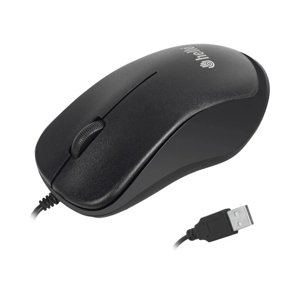 HELLO HL-38 1000 DPI KABLOLU OPTİK SİYAH MOUSE (4172)