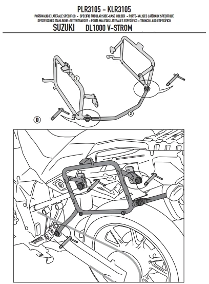 GIVIPLR3105SUZUKIDL1000V-STROM(14-19)YANÇANTATAŞIYICI - Resim 6