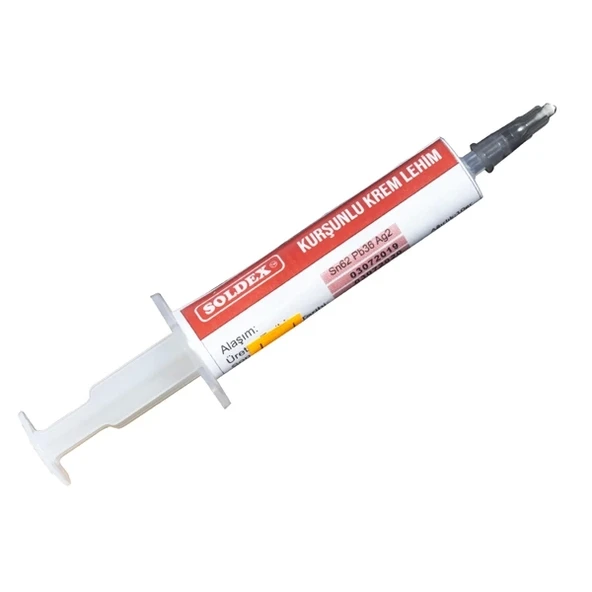 SOLDEX KURŞUNLU ENJEKTÖR 10 GR. KREM LEHİM ŞIRINGA (4172)