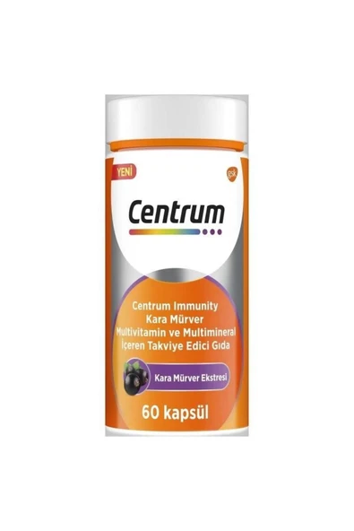 Centrum Immunity Kara Mürver Multivitamin ve Mineral 60 Kapsül