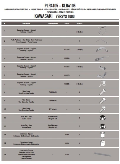 GIVIPLR4105KAWASAKIVERSYS1000(12-14)YANÇANTATAŞIYICI - Resim 2