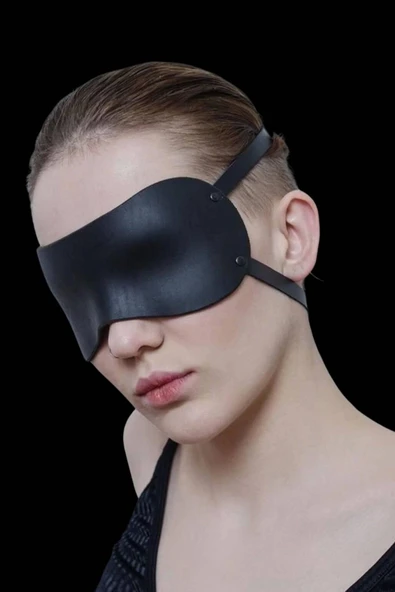 Düz Siyah Maske Uyku Gözlüğü - 2