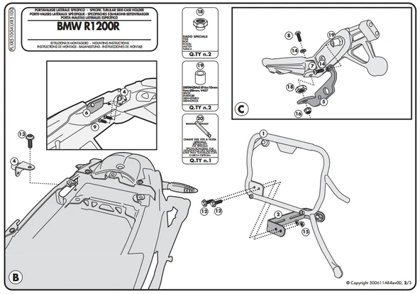 GIVIPLXR5100BMWR1200R(11-14)YANÇANTATAŞIYICI - Resim 3