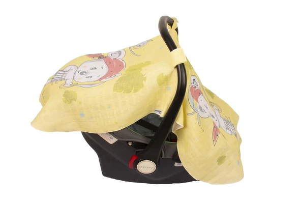Sevi Bebe Pano Baskılı Müslin Ana Kucağı Örtüsü ART-316 Korsan - 4