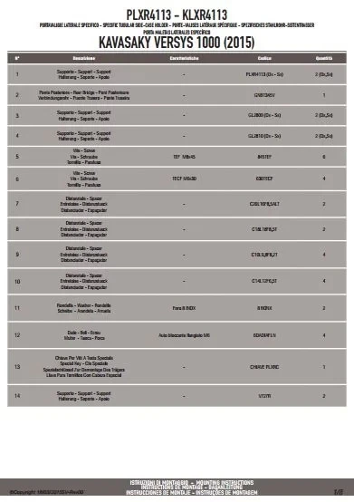 GIVIPLXR4113KAWASAKIVERSYS1000(15-16)YANÇANTATAŞIYICI - Resim 2