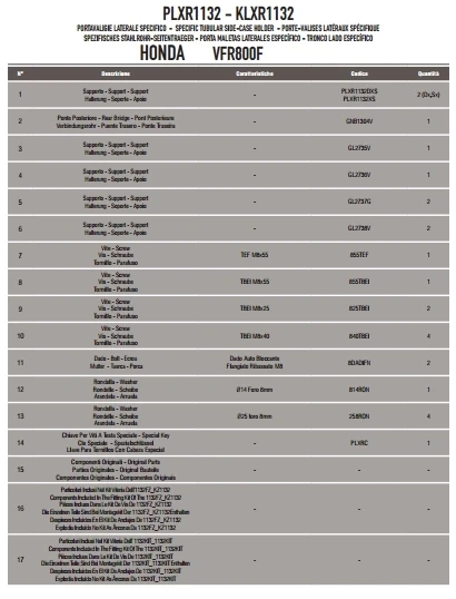 GIVIPLXR1132HONDAVFR800F(14-20)YANÇANTATAŞIYICI - Resim 2