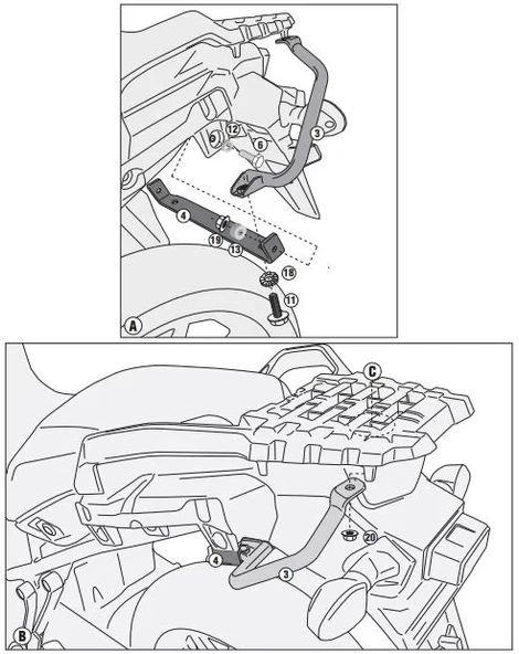 GIVISR3105SUZUKIDL1000V-STROM(14-16)ARKAÇANTATAŞIYICI - Resim 2