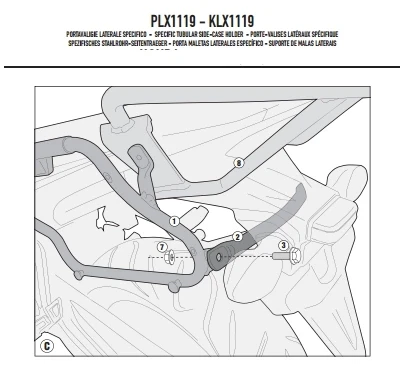 GIVIPLX1119HONDACB500F-CBR500R(13-15)YANÇANTATAŞIYICI - Resim 5